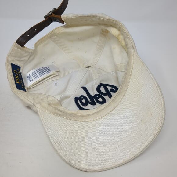 Polo RL 67 Slideback Hat White One Size Solid Adjustable Embroidered - Picture 7 of 9